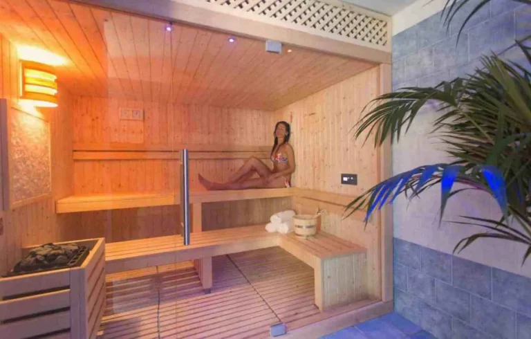 Sauna in legno del centro benessere Eden